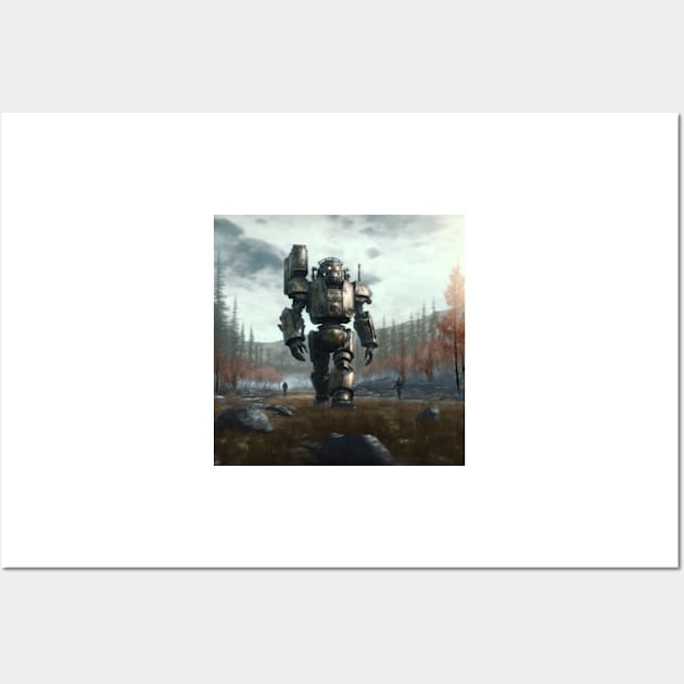 In the wastelands : Big power-armour Wall Art by Lagavulin01